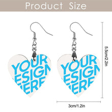 Cargar imagen en el visor de la galería, Pendientes de madera natural colgantes para mujeres y niñas SS1405003 Personalizados con Foto, Texto o Logo