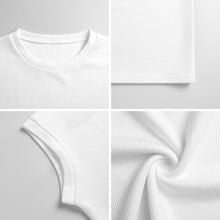 Cargar imagen en el visor de la galería, Chaleco Cárdigan de Punto con Mangas Cortas para Mujer LM563 personalizado con patrón foto texto (impresión de imágenes múltiples)