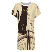 Cargar imagen en el visor de la galería, Camisón Corto Personalizado de Manga Corta | Bata de Noche Suave