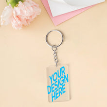 Cargar imagen en el visor de la galería, Llavero acrílico transparente (impresión a una cara) personalizado con patrón foto texto