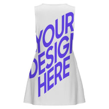 Cargar imagen en el visor de la galería, Vestido clásico sin mangas con cuello redondo para mujer MXLD10 personalizado con patrón foto texto