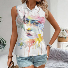 Cargar imagen en el visor de la galería, Polo Sin Mangas Mujer Personalizable | Tejido Malla Transpirable