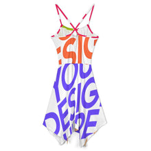 Cargar imagen en el visor de la galería, Vestido midi con tirantes finos para mujer 52XLD177 personalizado con patrón foto texto (impresión de imágenes múltiples)