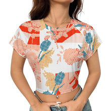 Cargar imagen en el visor de la galería, Camiseta Crop Top Juvenil Personalizada | Estilo Raglán