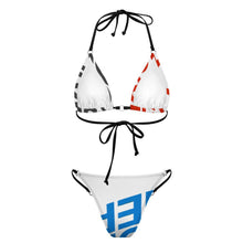 Cargar imagen en el visor de la galería, Conjunto de bikini triangular sexy para mujer SDS0314 personalizado con patrón foto texto (impresión de imágenes múltiples)