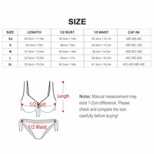 Cargar imagen en el visor de la galería, Conjunto de bikini push up de dos piezas de triángulo BK2117 personalizado con patrón foto texto (impresión de imágenes múltiples)
