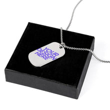 Cargar imagen en el visor de la galería, Collar Conmemorativo / Colgante de Placa Identificación para Mujer Hombre SS1401117 Grabado Personalizado con Texto Nombre