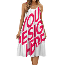 Cargar imagen en el visor de la galería, Camisón de mujer con tirantes finos KQ personalizado con patrón foto texto (impresión de imagen única)