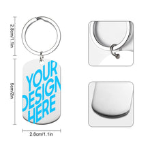 Cargar imagen en el visor de la galería, Llaveros de metal y placas de identificación con la misma imagen en ambos lados personalizado con patrón foto texto