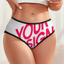 Cargar imagen en el visor de la galería, Braguitas de Encaje para Mujer LM500 personalizado con patrón foto texto (impresión de imágenes múltiples)