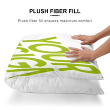 Cargar imagen en el visor de la galería, Funda de almohada de poliéster con una sola tira larga y estampado personalizado con patrón foto texto