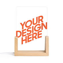 Cargar imagen en el visor de la galería, Lámpara de noche acrílica (base inclinada de un solo color) personalizado con patrón foto texto