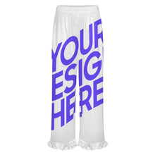Cargar imagen en el visor de la galería, Pantalones de pijama con volantes para mujer NSHYBSK personalizados con patrón foto texto (impresión de imagen única)
