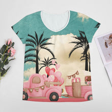 Cargar imagen en el visor de la galería, Camiseta Mujer Cuello V Personalizable VT | Manga Corta | Esencial de Moda