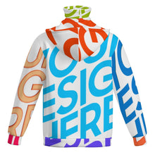 Cargar imagen en el visor de la galería, Sudadera con capucha para hombre RRMZ con toalla Toalla facial a prueba de viento personalizado con patrón foto texto (impresión de imágenes múltiples)