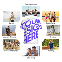 Cargar imagen en el visor de la galería, Camiseta NT de manga corta totalmente impresa para mujeres y hombres personalizado con patrón foto texto (impresión de imagen única)