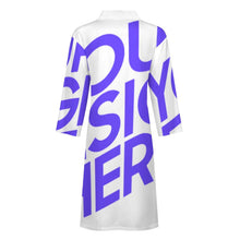 Cargar imagen en el visor de la galería, Albornoz de hombre LM003 adecuado para el baño salón dormitorio personalizado con patrón foto texto (impresión de imagen única)