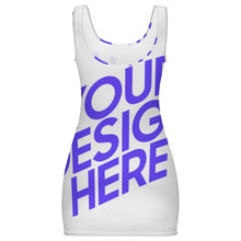 Cargar imagen en el visor de la galería, Vestido ajustado sin mangas para mujer MSYX30 con cuello redondo personalizado con patrón foto texto