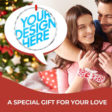 Cargar imagen en el visor de la galería, Adorno de árbol de Navidad de vidrio redondo personalizado con patrón foto texto