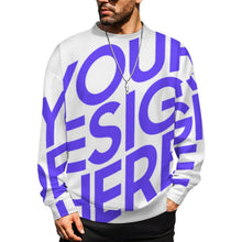 Cargar imagen en el visor de la galería, Suéter unisex de cuello redondo ANR personalizado con patrón foto texto (impresión de imagen única)