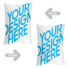 Cargar imagen en el visor de la galería, Funda de almohada de poliéster de gran tamaño en varios tamaños personalizado con patrón foto texto (mismo diseño en ambos lados)
