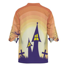 Cargar imagen en el visor de la galería, Camisa Elástica de Manga Larga para Hombre | Cuello Mao y Diseño con Cordones