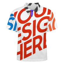 Cargar imagen en el visor de la galería, Polo de mujer con hombros rectos y tapeta de botones LTPL22 personalizado con patrón foto texto (impresión de imágenes múltiples)