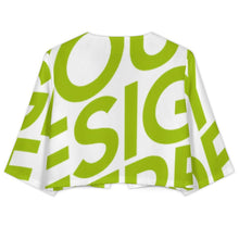 Cargar imagen en el visor de la galería, Vestido de mujer de 2 piezas con escote en V (vestido sin mangas + abrigo tipo chal) A77Q personalizado con patrón foto texto (impresión de imagen única)