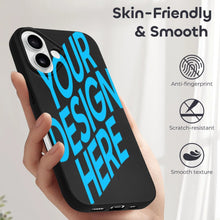 Cargar imagen en el visor de la galería, Funda protectora para iPhone 16 de Apple de piel sintética personalizado con patrón foto texto