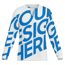 Cargar imagen en el visor de la galería, Camiseta de Seda Fría de Secado Rápido para Hombre con Cuello en V Irregular MWL698 personalizado con patrón foto texto (impresión de imagen única)