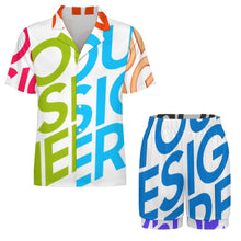 Cargar imagen en el visor de la galería, Pijama de manga corta para mujer LM093 con diseño personalizado con patrón foto texto (impresión de imágenes múltiples)