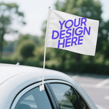 Cargar imagen en el visor de la galería, Bandera para coche personalizado con patrón foto texto