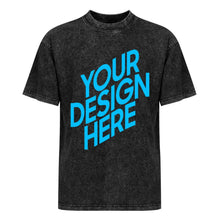 Cargar imagen en el visor de la galería, Camiseta de manga corta con hombros caídos estilo boutique retro personalizado con patrón foto texto