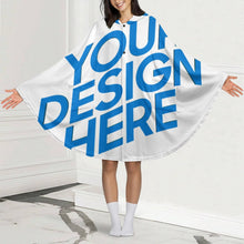 Cargar imagen en el visor de la galería, Manta con capucha unisex NDP08 personalizado con patrón foto texto (impresión de imagen única)