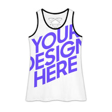 Cargar imagen en el visor de la galería, Camiseta de tirantes para mujer TXLD espalda recortada rayas horizontales chaleco calado BS personalizado con patrón foto texto