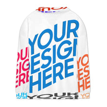 Cargar imagen en el visor de la galería, Jersey de manga larga con cremallera frontal NT53 Sudadera informal con cuello en V personalizado con patrón foto texto (impresión de imágenes múltiples)