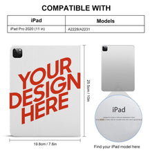 Cargar imagen en el visor de la galería, Funda para iPad versión libro de alta calidad para iPad Pro Air 2021 2020 con ranura para bolígrafo personalizado con patrón foto texto (impresión de imágenes múltiples)