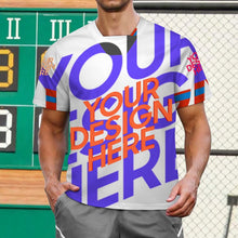 Cargar imagen en el visor de la galería, Maillot clásico de manga corta para hombre S33T personalizado con patrón foto texto