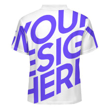 Cargar imagen en el visor de la galería, Polo para mujer con hombros rectos y tapeta de botones LTPL22 personalizado con patrón foto texto (impresión de imagen única)