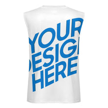 Cargar imagen en el visor de la galería, Camiseta sin mangas para hombre A66K personalizado con patrón foto texto (impresión de imagen única)