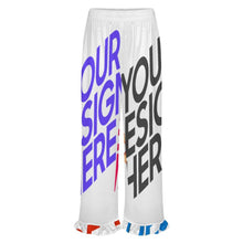 Cargar imagen en el visor de la galería, Pantalones de pijama con volantes para mujer NSHYBSK personalizados con patrón foto texto (impresión de imágenes múltiples)
