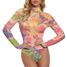 Cargar imagen en el visor de la galería, Body Manga Larga Cuello Alto Personalizado | Tejido Elástico Efecto Segunda Piel