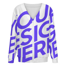 Cargar imagen en el visor de la galería, Cárdigan de mujer LM228 personalizado con patrón foto texto (impresión de imagen única)