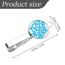 Cargar imagen en el visor de la galería, Pinzas para corbata paquete de un par impresas con el mismo patrón personalizado con patrón foto texto