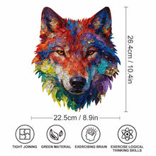 Cargar imagen en el visor de la galería, Puzzles / Rompecabezas con forma irregular de cabeza de lobo personalizado con Impresión Completa de Una Imagen con Foto Logo Patrón Texto
