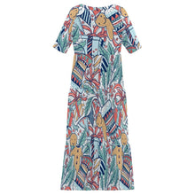 Cargar imagen en el visor de la galería, Vestido Largo Elástico Personalizable | Manga 3/4, Cuello Redondo