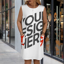 Cargar imagen en el visor de la galería, Vestido Chaleco LM456 para Mujer con 2 Bolsillos Grandes personalizado con patrón foto texto (impresión de imágenes múltiples)