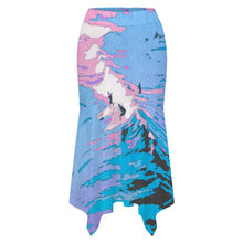 Cargar imagen en el visor de la galería, Bell-shaped Hemmed Skirt Ocean Summer