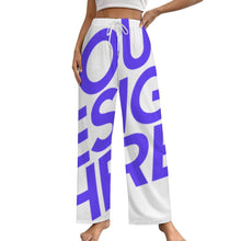 Cargar imagen en el visor de la galería, Pantalones de pijama sueltos para el hogar para mujer LM072 tallas S a 5XL personalizado con patrón foto texto (impresión de imagen única)