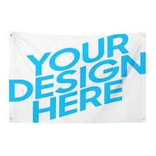 Cargar imagen en el visor de la galería, Bandera con un agujero en cada esquina personalizado con patrón foto texto